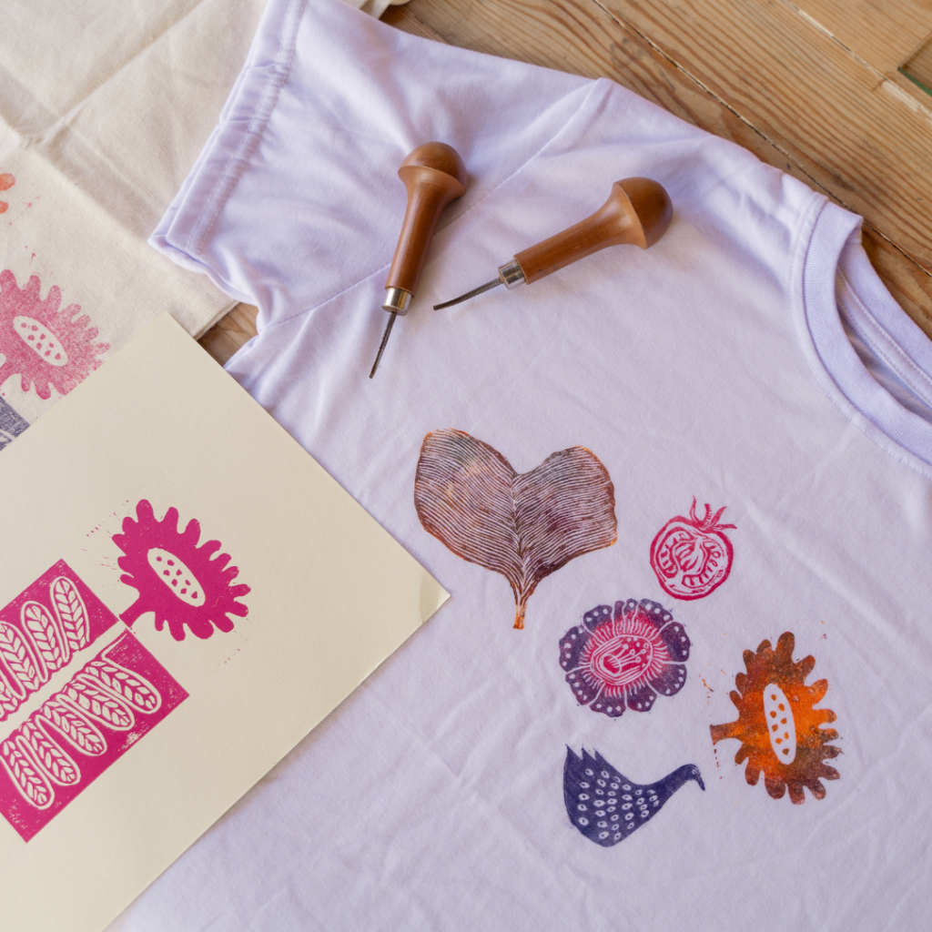 t-shirt with artistic prints
