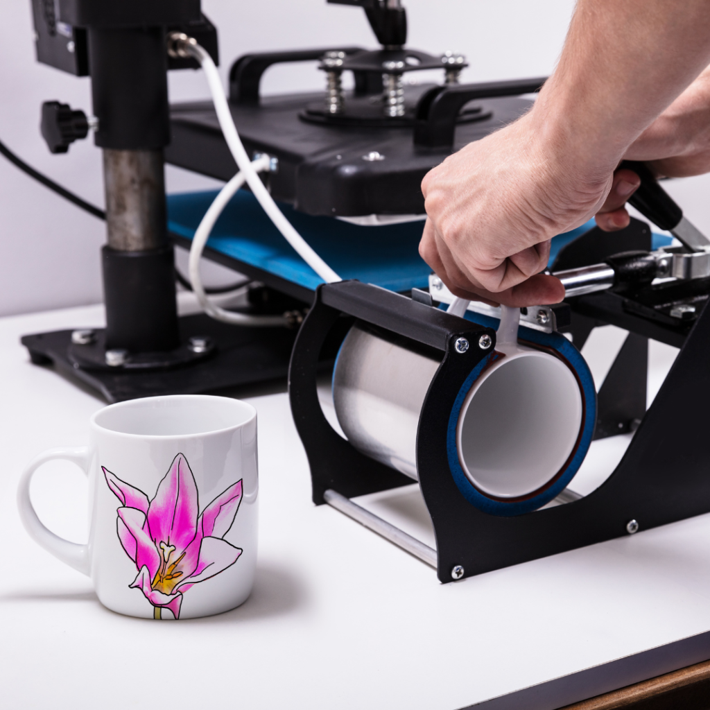 putting print on a cup as design